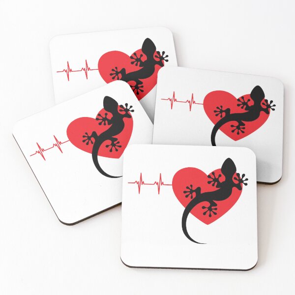 Item preview, Gecko red heart pulse | Gift for gecko lover designed and sold by OleeVO.