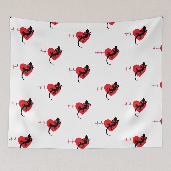 Item preview, Gecko red heart pulse | Gift for gecko lover designed and sold by OleeVO.