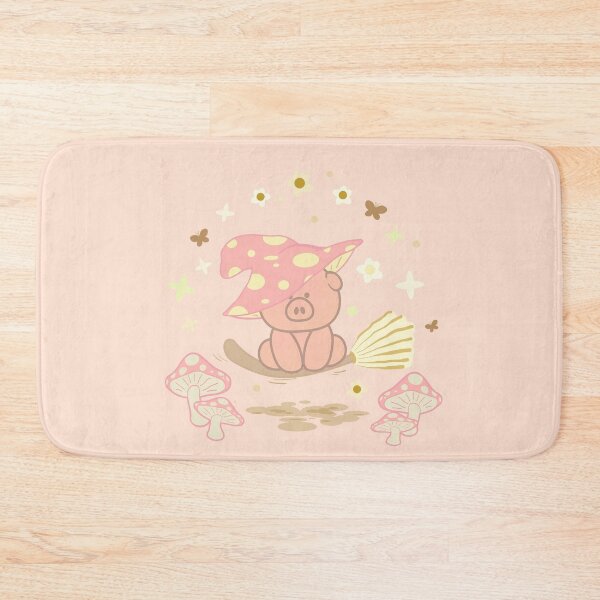 Item preview, Broom Riding Cute Kawaii Pig Cottage core Aesthetic: Halloween Magic a Cute Kawaii Pig on Flying Broom designed and sold by AxelGreen72.
