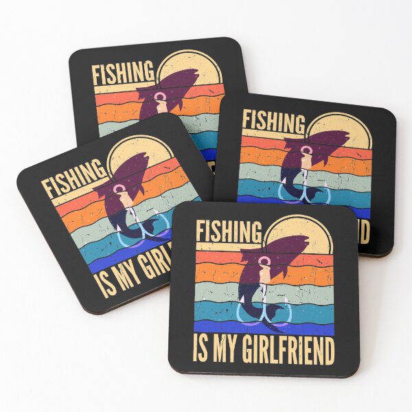 Item preview, Fishing Is My Girlfriend Retro Sunset designed and sold by SUNarea.