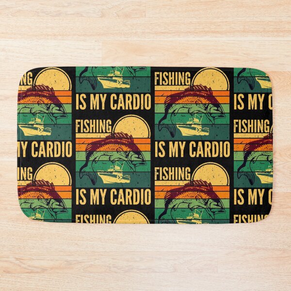 Item preview, Fishing Is My Cardio Retro Sunset designed and sold by SUNarea.
