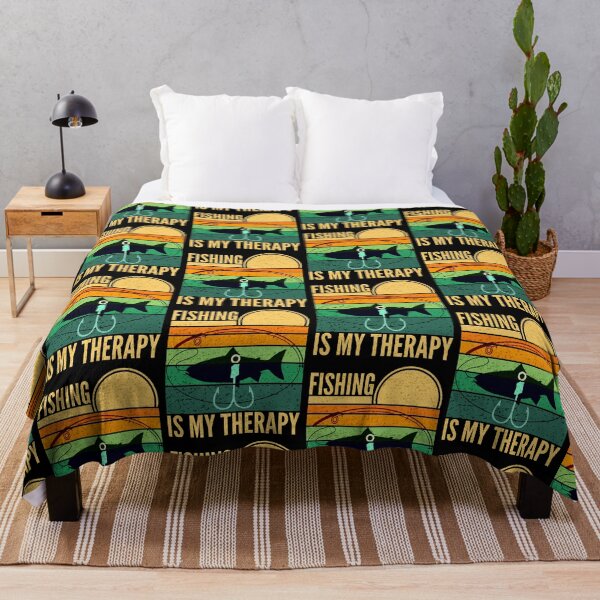 Item preview, Fishing Is My Therapy Retro Sunset designed and sold by SUNarea.