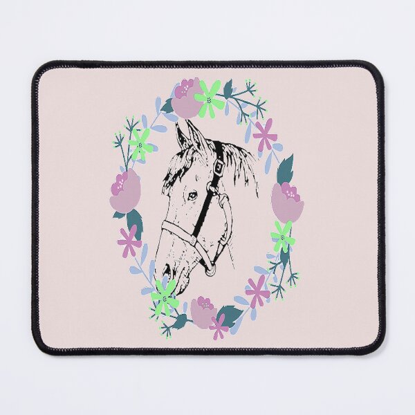 Item preview, Horse calvary Aesthetic Design, Horse and colorful flowers, NR 2, for the Equestrian and Horse lover. designed and sold by Adri Barnard.
