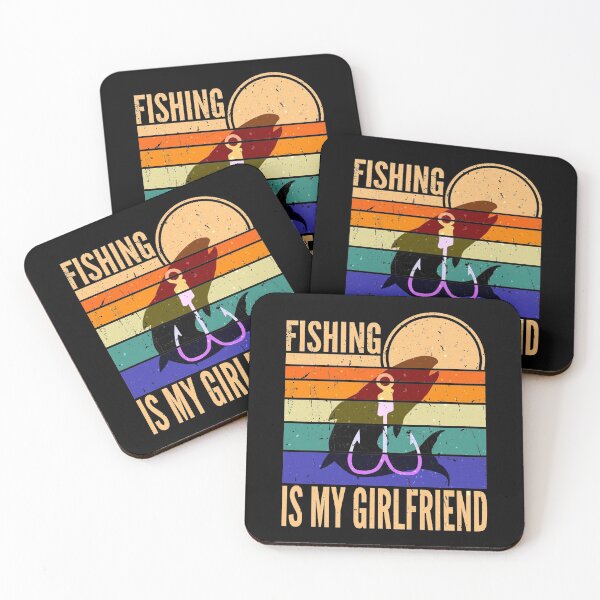 Item preview, Fishing Is My Girlfriend Retro Sunset designed and sold by SUNarea.