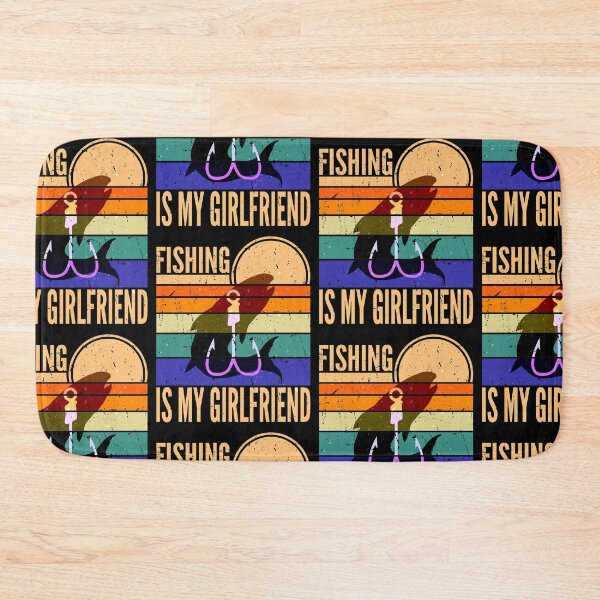 Item preview, Fishing Is My Girlfriend Retro Sunset designed and sold by SUNarea.