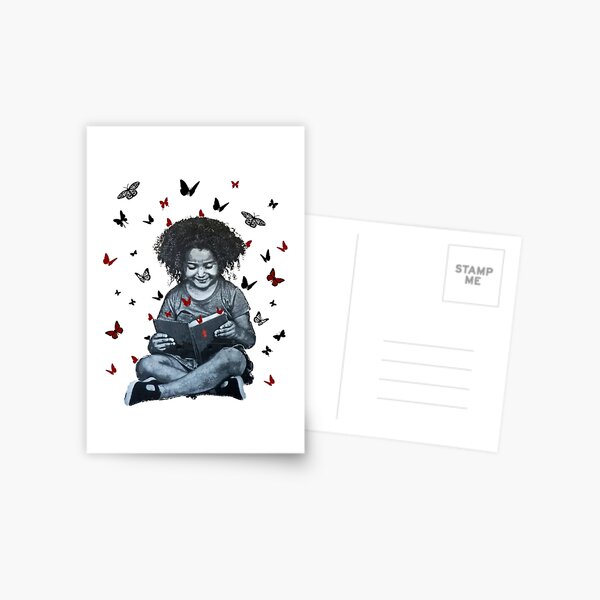 Item preview, Streetart Graffitti- Reading Girl - Butterflys designed and sold by _SHERTY_.