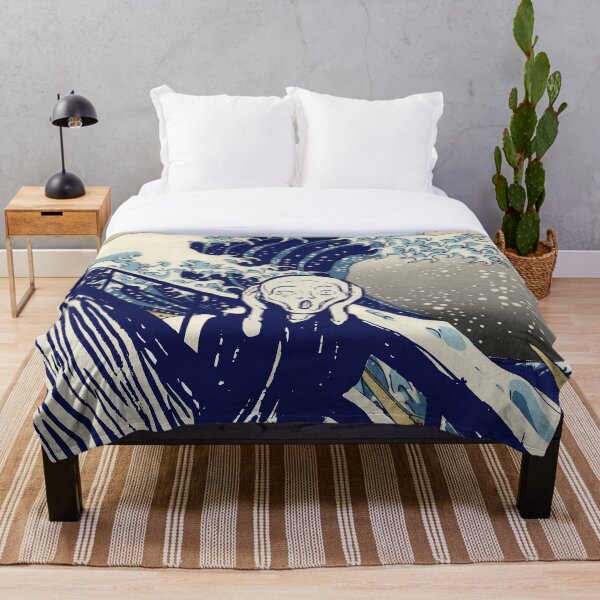 Item preview, The Scream at The Great Wave Off Kanagawa designed and sold by PifPafPuf.