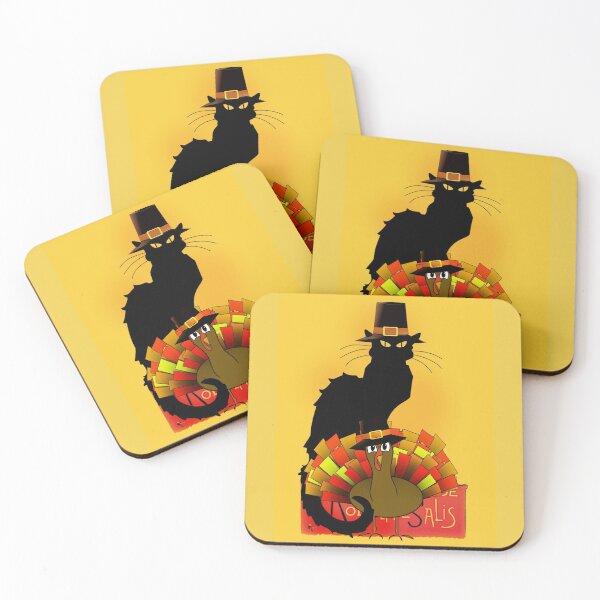 Item preview,  Thanksgiving Le Chat Noir With Turkey Pilgrim designed and sold by Gravityx9.