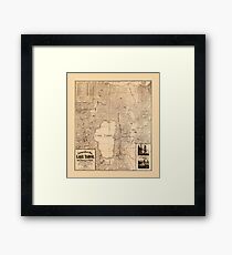 Map Of Lake Tahoe 1874 Framed Print