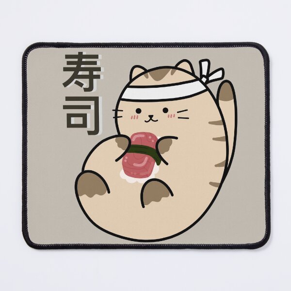 Item preview, Japanese wave cat sushi designed and sold by CricketDoodles.