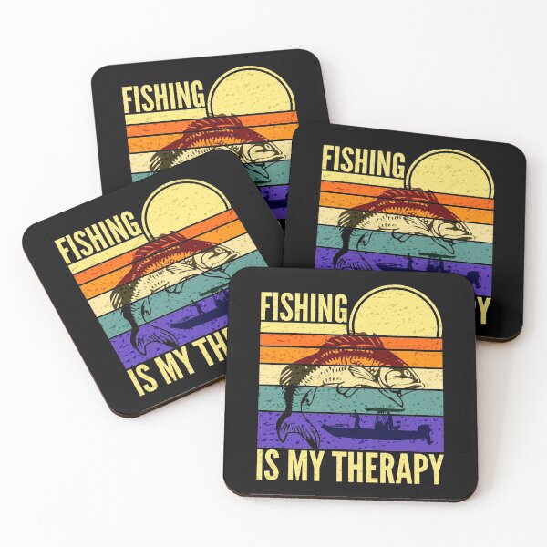 Item preview, Fishing Is My Therapy Retro Sunset designed and sold by SUNarea.