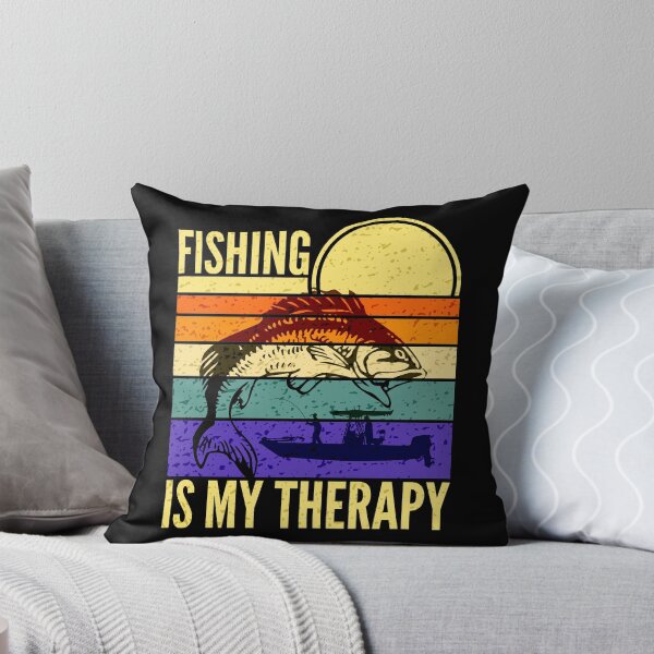 Item preview, Fishing Is My Therapy Retro Sunset designed and sold by SUNarea.