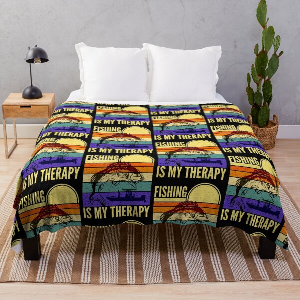 Item preview, Fishing Is My Therapy Retro Sunset designed and sold by SUNarea.