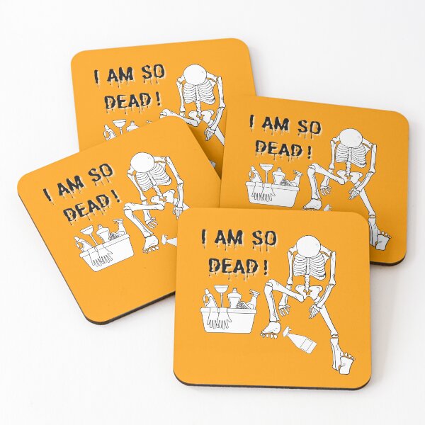 Item preview, I Am So Dead Housekeeper Halloween Skeleton Cleaning Lady designed and sold by SavvyCleaner.