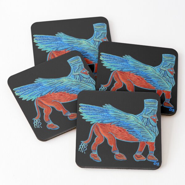 Item preview, Lammasu shedu-Winged Lion of the Mesopotamian Civilization designed and sold by CrackPotByCPS.