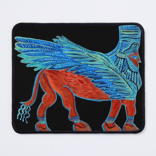 Item preview, Lammasu shedu-Winged Lion of the Mesopotamian Civilization designed and sold by CrackPotByCPS.