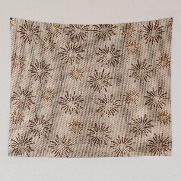 Item preview, New Year And Christmas Fireworks On Burlap Background designed and sold by LashCreations.