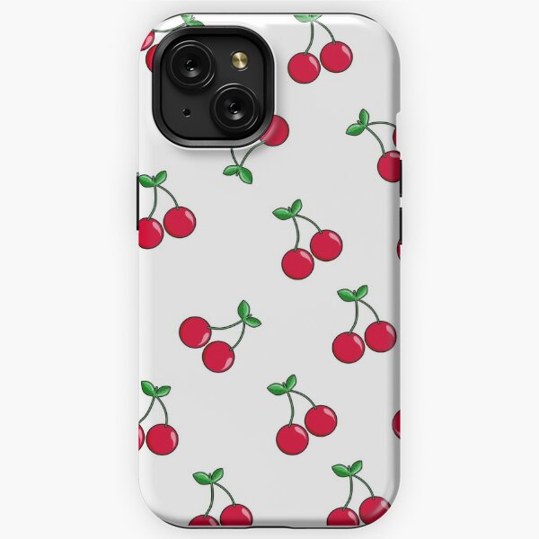 Denim Embroidery Cute Butterfly Cherry Phone Case for Apple iPhone