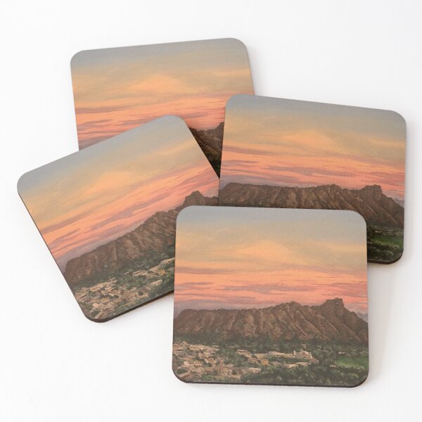 Item preview, Diamond Head Lēʻahi Painting designed and sold by MiloTheTortoise.