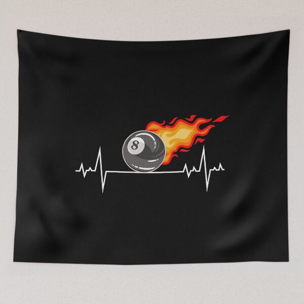 Item preview, Billiards Game Pool Player Cue Sports Heartbeat designed and sold by CuteDesigns1.
