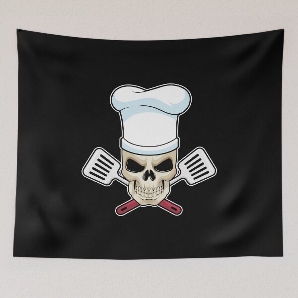 Item preview, Skull as Cook with Cooking hat designed and sold by Snabdesign84.