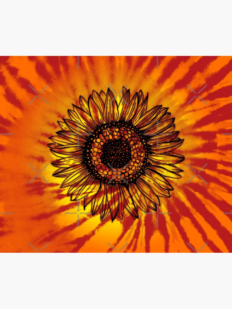 Sunflower tie dye tapestry sale