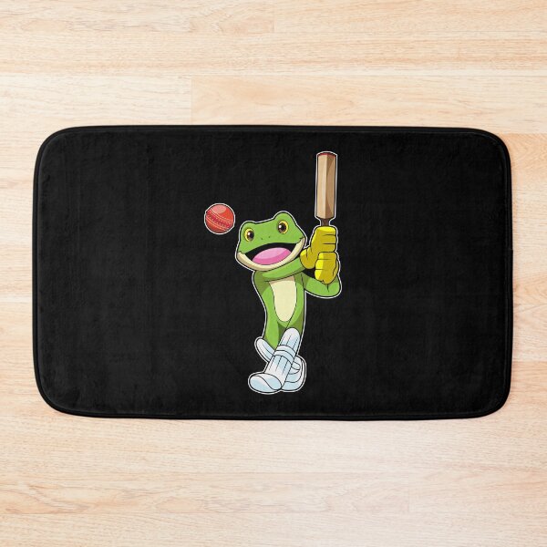Item preview, Frog at Cricket with Cricket bat designed and sold by Snabdesign84.