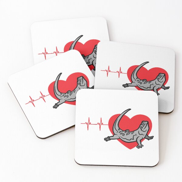 Item preview, Lizard red heart pulse | gift for lizard lover designed and sold by OleeVO.