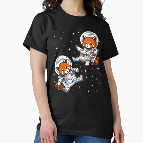Vista previa del artículo con la obra «Astronautas del oso panda rojo», diseñado y vendido por underheaven.