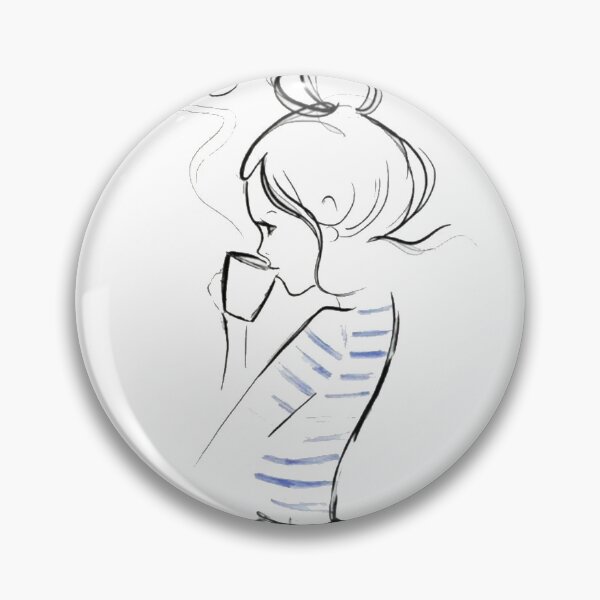 Item preview, Cute girl drinking coffee designed and sold by CoolAR.