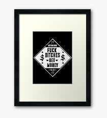 FUCK BITCHES GET MONEY Framed Print