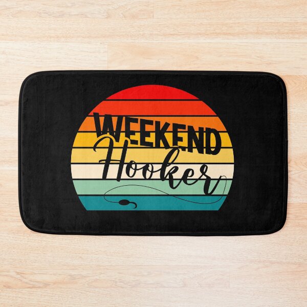 Item preview, Weekend Hooker Retro Sunset Funny Fishing designed and sold by ZiesMerch.