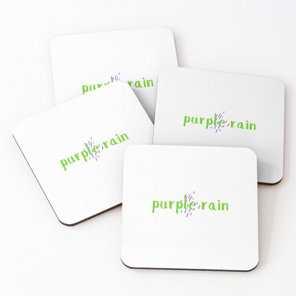 Item preview, PURPLE RAIN WITH GREEN TEXT designed and sold by EllieMonroe.