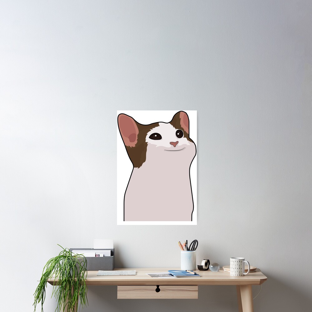 Popping Cat Meme  Photographic Print for Sale by Merch-On