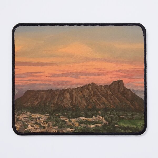 Item preview, Diamond Head Lēʻahi Painting designed and sold by MiloTheTortoise.