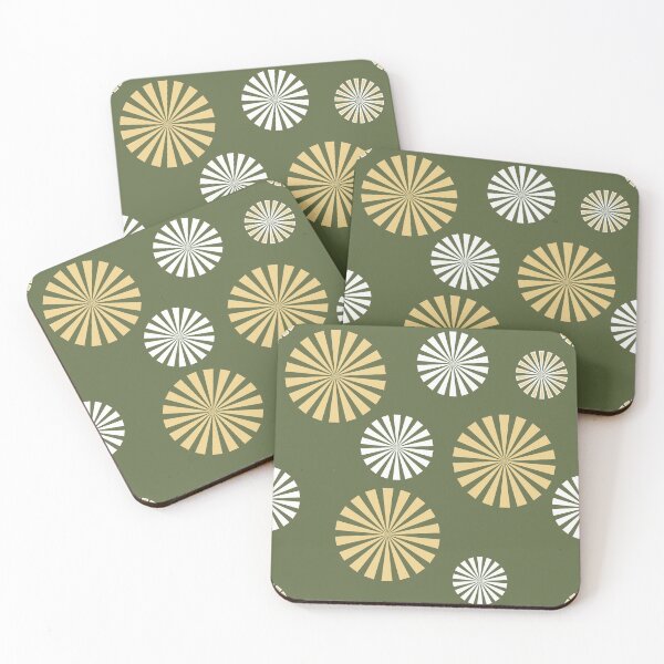 Artikelvorschau, Abstract, simple, ornamental, olive green, ochre, white pattern entworfen und verkauft von Svitac.
