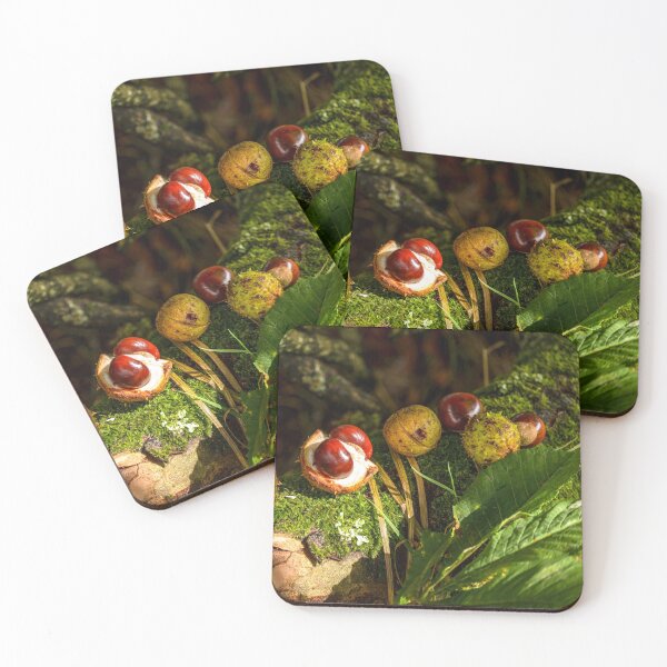Item preview, Chestnut, conker in autumn forest designed and sold by AlbertMi.