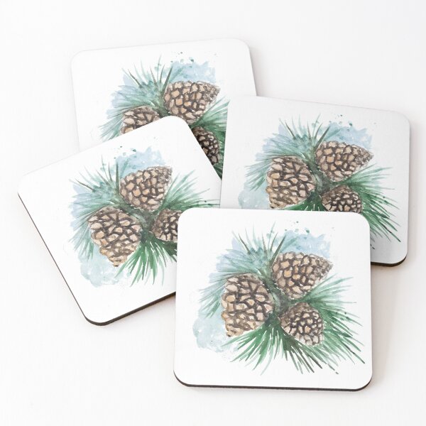 Item preview, Pine Cones in Winter designed and sold by KaylaDaleDesign.