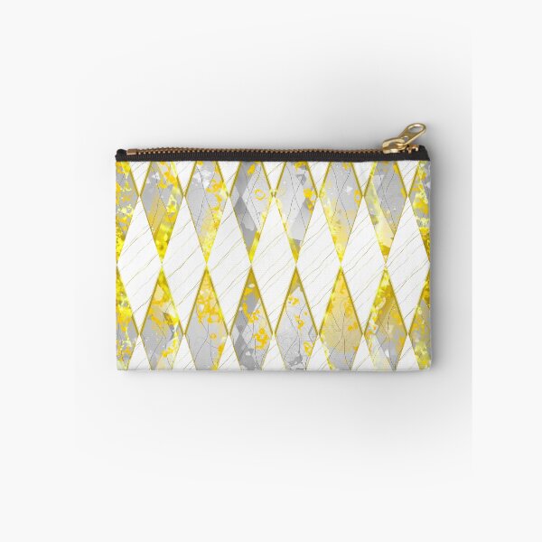 Item preview, Diamond pattern, white, gold, yellow, light grey, modern, abstract designed and sold by Svitac.
