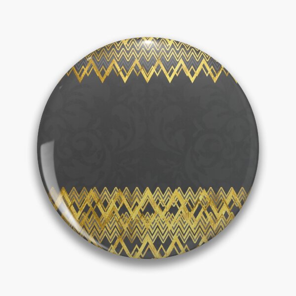Item preview, Horizontal, elegant, modern, gold zig zag lines, grey pattern designed and sold by Svitac.
