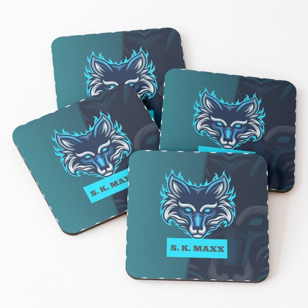 Item preview, Art blue colored Wolf brand logo design designed and sold by SKMAXX.