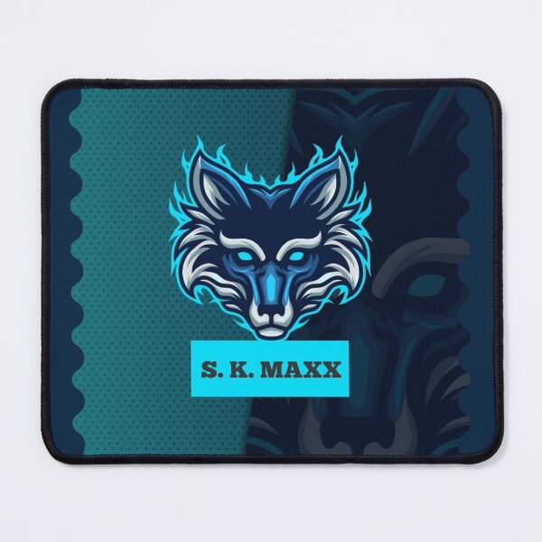 Item preview, Art blue colored Wolf brand logo design designed and sold by SKMAXX.