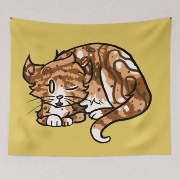 Item preview, Kitty cat winking (yellow) designed and sold by BerryShyKittens.