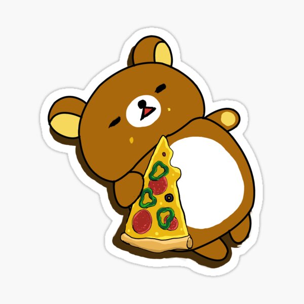 Rilakkuma Bear Foodie: Sleepy Pizza Sticker