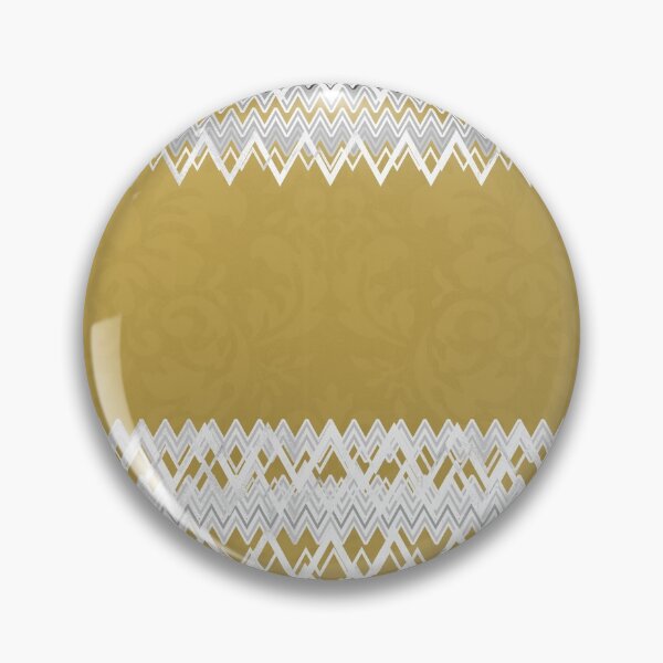 Item preview, Horizontal, elegant, modern, silver zig zag lines, mustard yellow, ochre pattern designed and sold by Svitac.