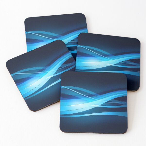 Item preview, Elegant Wavy Azure Lines designed and sold by NexusArts.