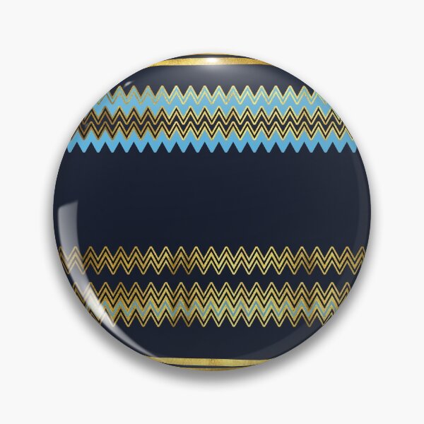 Item preview, Horizontal, elegant, modern, gold zig zag lines, navy blue, turquoise designed and sold by Svitac.