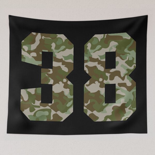 Item preview, Army Camouflage Number Thirty-Eight Soldiers Lucky Number 38 designed and sold by Urosek.