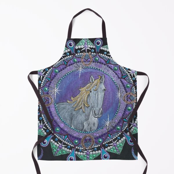Item preview, White Horse Mandala designed and sold by Gerri Kleinberg.