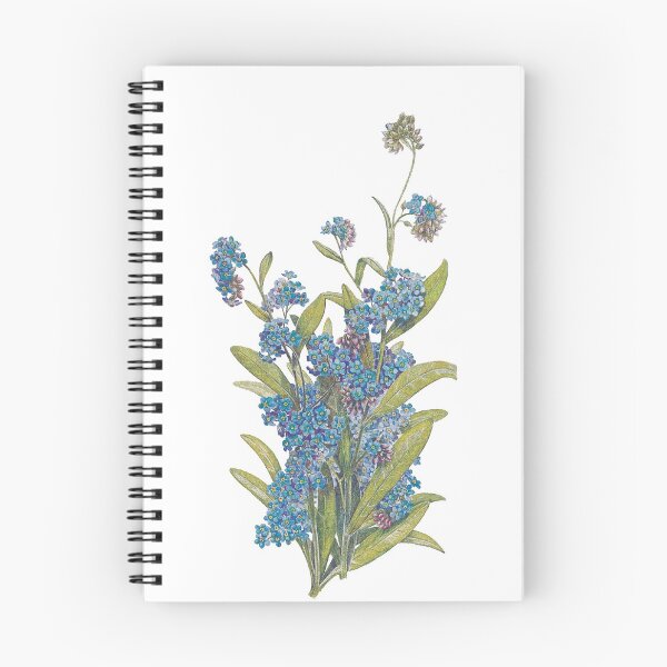 Item preview, Forget me not botanical encyclopedia flower blue myositis sylvatica designed and sold by fantastiv.